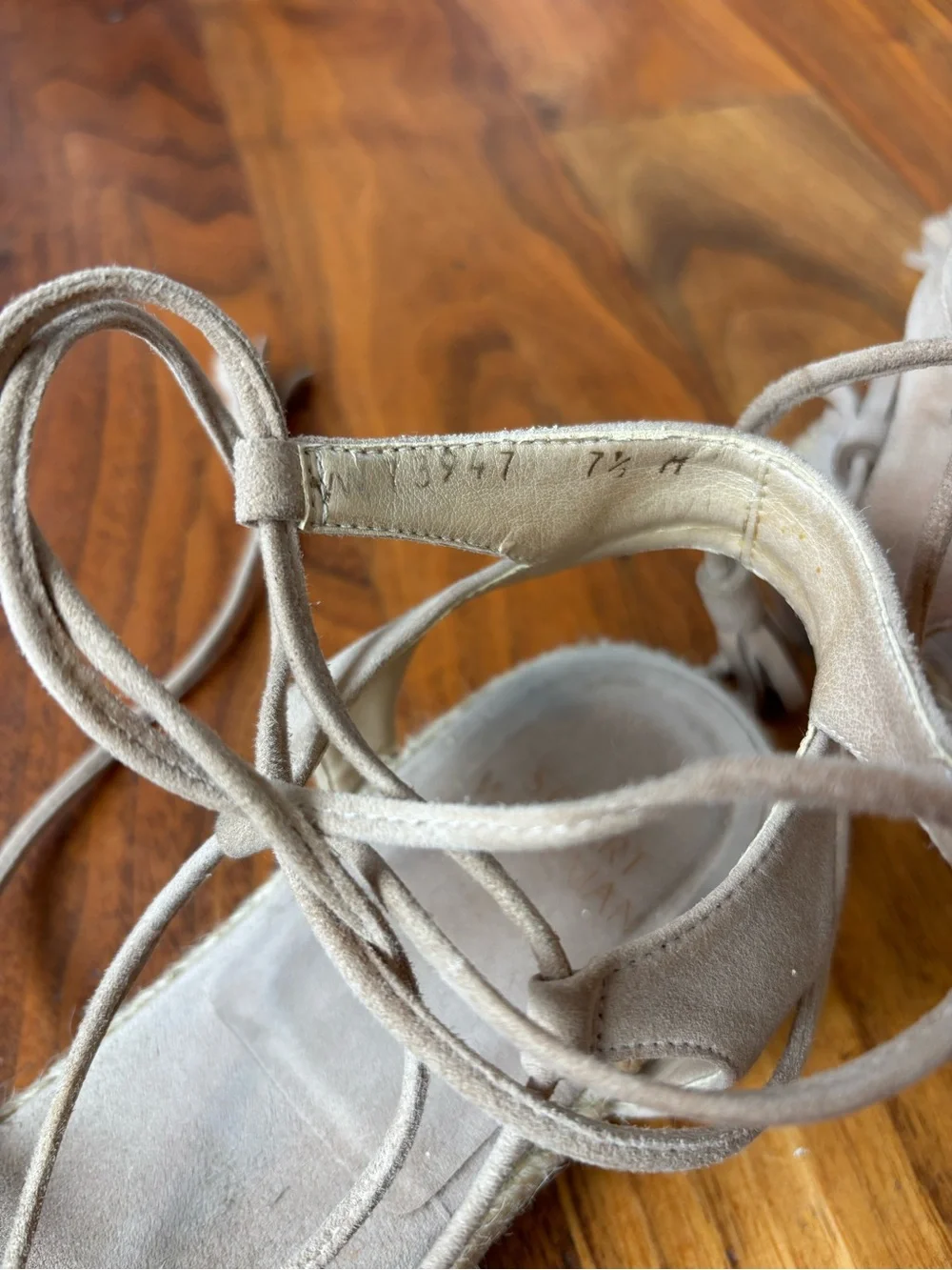 Stuart Weitzman Lace-Up Knotted Espadrille Sandals - Beige
